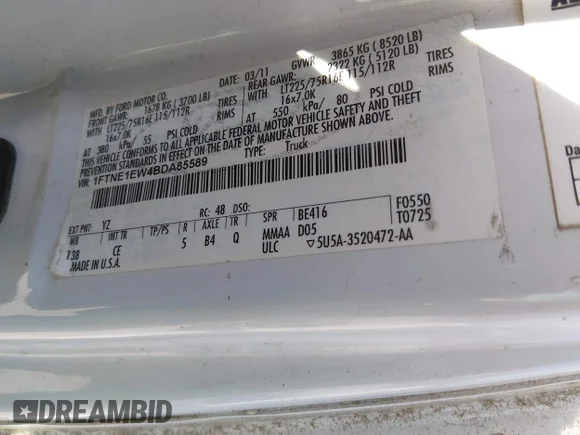 ✅ 2011 Ford Econoline Cargo Commercial • VIN: 1FTNE1EW4BDA85589 • Лот: 44926711. Опубліковано раніше на IAAI з пробігом 195 991 миль. Безкоштовний доступ до архіву аукціонних продажів зі США та докладний звіт про історію автомобіля на DreamBid. Зображення 9.