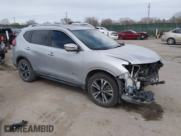 ✅ 2017 Nissan Rogue SV Hybrid • VIN: 5N1ET2MT3HC794835 • Lot: 44677287. Wystawiony na IAAI z przebiegiem 92 592 mil. Bezpłatny archiwum sprzedaży aukcyjnych z USA i szczegółowy raport historii pojazdu na DreamBid. Zdjęcie 1.