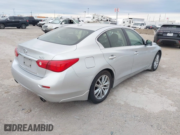 ✅ 2014 Infiniti Q50 • VIN: JN1BV7AP4EM679384 • Lot: 44722857. Listed on IAAI with 204,439 mi. Free auction sales archive from the USA and detailed vehicle history report at DreamBid. Image 4.