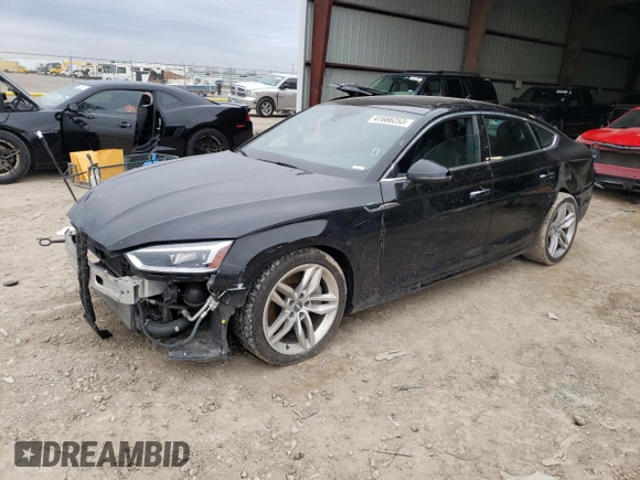 ✅ 2019 Audi A5 Sportback Premium • VIN: WAUANCF58KA056255 • Lot: 41666253. Wystawiony na Copart z przebiegiem 50 484 mil. Bezpłatny archiwum sprzedaży aukcyjnych z USA i szczegółowy raport historii pojazdu na DreamBid. Zdjęcie 1.