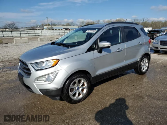✅ 2019 Ford EcoSport SE • VIN: MAJ3S2GE2KC277311 • Lot: 51577735. Wystawiony na Copart z przebiegiem 78 510 mil. Bezpłatny archiwum sprzedaży aukcyjnych z USA i szczegółowy raport historii pojazdu na DreamBid. Zdjęcie 1.
