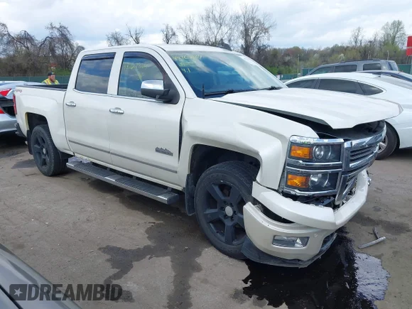 ✅ 2015 Chevrolet Silverado 1500 High Country • VIN: 3GCUKTEC6FG190455 • Lot: 44762864. Listed on IAAI with 107,509 mi. Free auction sales archive from the USA and detailed vehicle history report at DreamBid. Image 1.