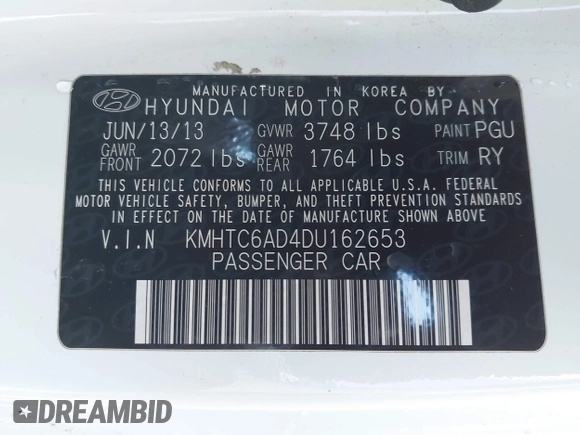 ✅ 2013 Hyundai Veloster w/Black Int • VIN: KMHTC6AD4DU162653 • Lot: 43849738. Wystawiony na IAAI z przebiegiem 178 593 mil. Bezpłatny archiwum sprzedaży aukcyjnych z USA i szczegółowy raport historii pojazdu na DreamBid. Zdjęcie 9.