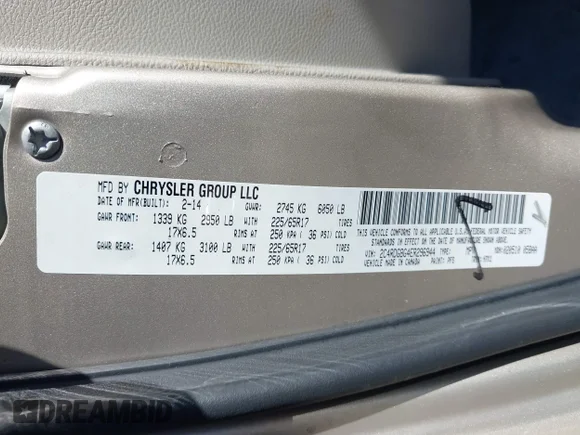 ✅ 2014 Dodge Grand Caravan SE 30th Anniversary • VIN: 2C4RDGBG4ER296944 • Lot: 43444975. Wystawiony na IAAI z przebiegiem 175 823 mil. Bezpłatny archiwum sprzedaży aukcyjnych z USA i szczegółowy raport historii pojazdu na DreamBid. Zdjęcie 9.