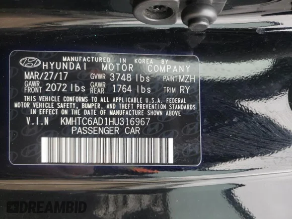✅ 2017 Hyundai Veloster • VIN: KMHTC6AD1HU316967 • Лот: 70850482. Опубликован ранее на Copart с пробегом 52 846 миль. Бесплатный доступ к архиву аукционных продаж из США и подробный отчёт об истории автомобиля на DreamBid. Изображение 15.