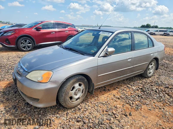 ✅ 2003 Honda Civic Hybrid • VIN: JHMES96603S019381 • Lot: 59803136. Wystawiony na Copart z przebiegiem 215 909 mil. Bezpłatny archiwum sprzedaży aukcyjnych z USA i szczegółowy raport historii pojazdu na DreamBid. Zdjęcie 1.