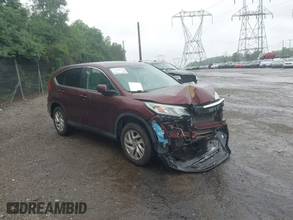 ✅ 2015 Honda CR-V EX • VIN: 2HKRM4H51FH683356 • Lot: 45408935. Listed on IAAI with 141,667 mi. Free auction sales archive from the USA and detailed vehicle history report at DreamBid. Image 1.