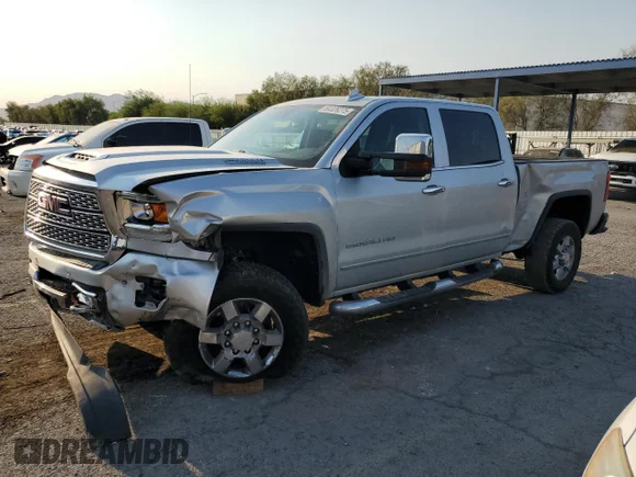 ✅ 2019 GMC Sierra 3500HD Denali • VIN: 1GT42WEY7KF139085 • Lot: 64326275. Listed on Copart with 162,169 mi. Free auction sales archive from the USA and detailed vehicle history report at DreamBid. Image 1.
