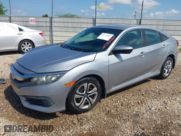 ✅ 2016 Honda Civic LX • VIN: 19XFC2F50GE086265 • Lot: 44773461. Wystawiony na IAAI z przebiegiem 58 833 mil. Bezpłatny archiwum sprzedaży aukcyjnych z USA i szczegółowy raport historii pojazdu na DreamBid. Zdjęcie 2.