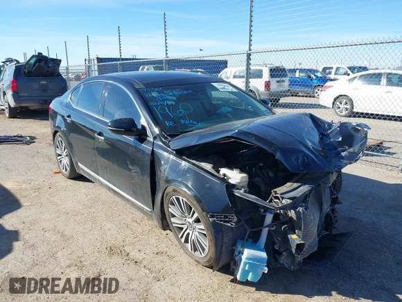 ✅ 2014 Kia Cadenza Premium • VIN: KNALN4D7XE5131960 • Lot: 44393508. Listed on IAAI with 102,740 mi. Free auction sales archive from the USA and detailed vehicle history report at DreamBid. Image 1.