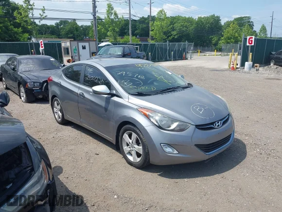 ✅ 2013 Hyundai Elantra GLS • VIN: KMHDH4AE8DU737453 • Lot: 45354117. Listed on IAAI with 104,450 mi. Free auction sales archive from the USA and detailed vehicle history report at DreamBid. Image 1.
