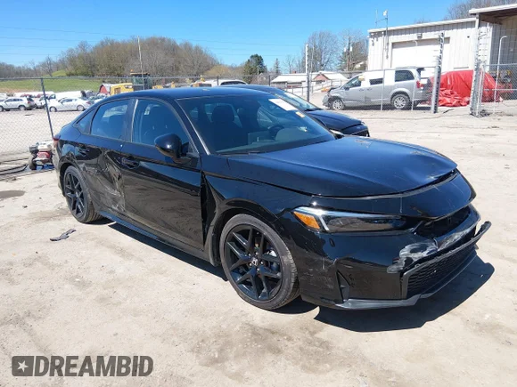 ✅ 2026 Honda Civic Sport • VIN: 2HGFE2F55TH515572 • Lot: 44806278. Listed on IAAI with 6,537 mi. Free auction sales archive from the USA and detailed vehicle history report at DreamBid. Image 1.
