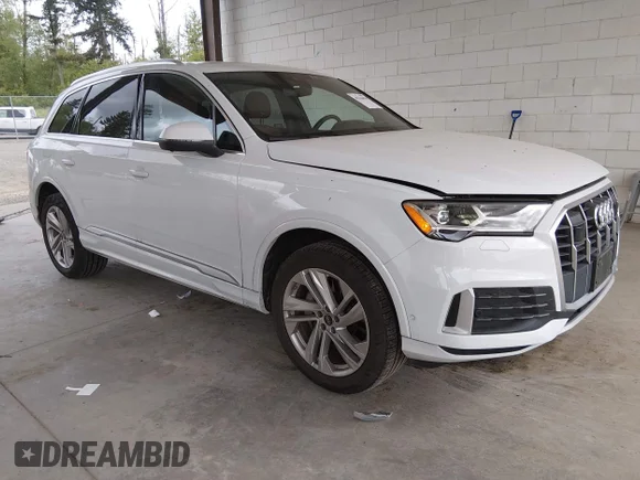 ✅ 2023 Audi Q7 Premium • VIN: WA1ACBF71PD010447 • Lot: 45164454. Listed on IAAI with 22,500 mi. Free auction sales archive from the USA and detailed vehicle history report at DreamBid. Image 1.