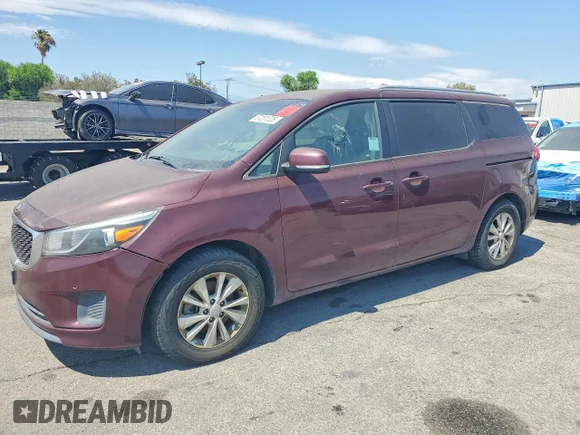 ✅ 2017 Kia Sedona LX • VIN: KNDMB5C18H6266288 • Lot: 57201226. Listed on Copart with 81,898 mi. Free auction sales archive from the USA and detailed vehicle history report at DreamBid. Image 1.