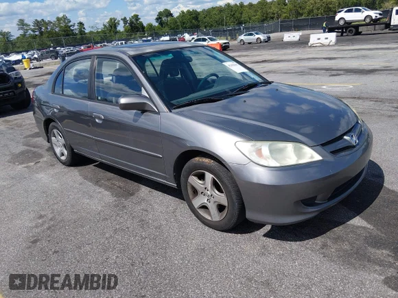 ✅ 2005 Honda Civic EX • VIN: 2HGES26795H574309 • Lot: 45450601. Listed on IAAI with 238,966 mi. Free auction sales archive from the USA and detailed vehicle history report at DreamBid. Image 1.