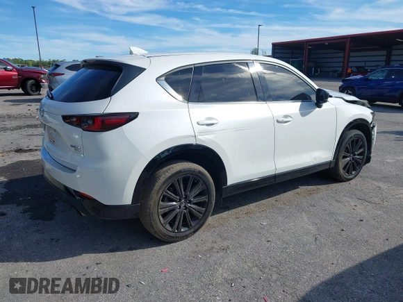 ✅ 2022 Mazda CX-5 2.5 Turbo • VIN: JM3KFBAY6N0618249 • Lot: 43914477. Wystawiony na IAAI z przebiegiem Nie podano. Bezpłatny archiwum sprzedaży aukcyjnych z USA i szczegółowy raport historii pojazdu na DreamBid. Zdjęcie 4.