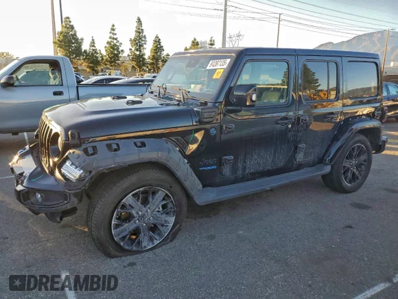 ✅ 2022 Jeep Wrangler Unlimited Sahara • VIN: 1C4JJXP68NW256699 • Lot: 94287135. Listed on Copart with 44,469 mi. Free auction sales archive from the USA and detailed vehicle history report at DreamBid. Image 1.