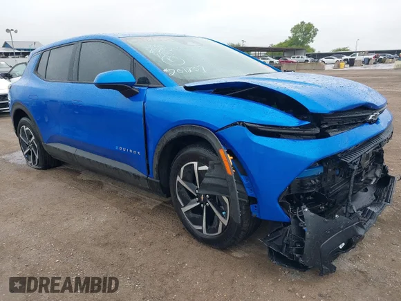 ✅ 2025 Chevrolet Equinox EV LT • VIN: 3GN7DLRP0SS201839 • Lot: 42987356. Listed on IAAI with 1,556 mi. Free auction sales archive from the USA and detailed vehicle history report at DreamBid. Image 1.