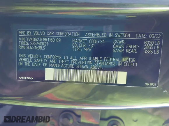 ✅ 2024 Volvo XC90 Ultimate Bright Theme • VIN: YV4062JF8R1160189 • Lot: 44457070. Wystawiony na IAAI z przebiegiem 35 214 mil. Bezpłatny archiwum sprzedaży aukcyjnych z USA i szczegółowy raport historii pojazdu na DreamBid. Zdjęcie 9.
