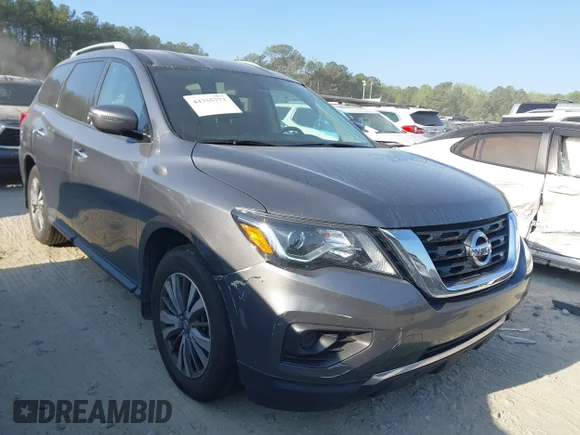 ✅ 2018 Nissan Pathfinder S • VIN: 5N1DR2MN0JC677649 • Lot: 44755773. Listed on IAAI with 83,719 mi. Free auction sales archive from the USA and detailed vehicle history report at DreamBid. Image 1.