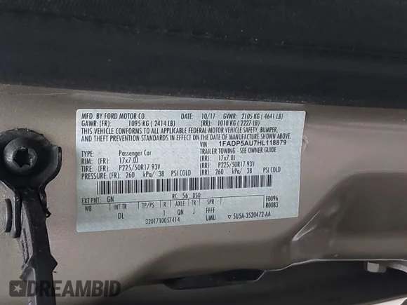 ✅ 2017 Ford C-Max SE • VIN: 1FADP5AU7HL118879 • Лот: 43586396. Опубліковано раніше на IAAI з пробігом 140 727 миль. Безкоштовний доступ до архіву аукціонних продажів зі США та докладний звіт про історію автомобіля на DreamBid. Зображення 9.