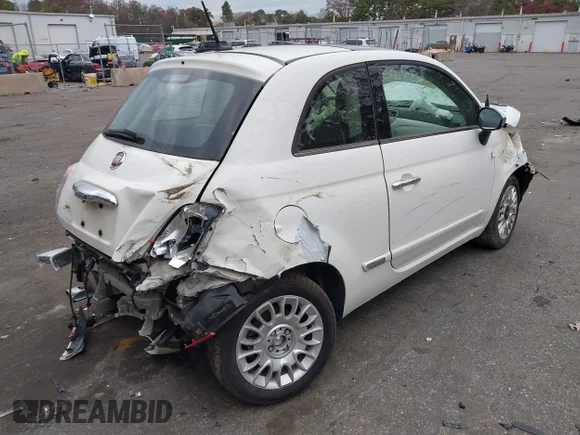 ✅ 2012 FIAT 500 Lounge • VIN: 3C3CFFCR5CT106562 • Lot: 43705597. Listed on IAAI with Not provided. Free auction sales archive from the USA and detailed vehicle history report at DreamBid. Image 4.