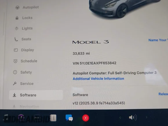 ✅ 2023 Tesla Model 3 • VIN: 5YJ3E1EAXPF653842 • Lot: 45449645. Wystawiony na IAAI z przebiegiem 33 633 mil. Bezpłatny archiwum sprzedaży aukcyjnych z USA i szczegółowy raport historii pojazdu na DreamBid. Zdjęcie 7.