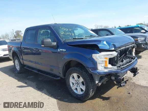 ✅ 2019 Ford F-150 XLT • VIN: 1FTEW1E43KKE57561 • Lot: 44752248. Listed on IAAI with 188,987 mi. Free auction sales archive from the USA and detailed vehicle history report at DreamBid. Image 1.