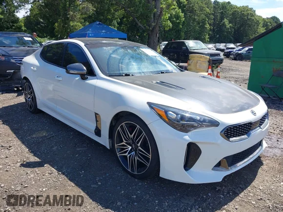 ✅ 2019 Kia Stinger GT1 • VIN: KNAE45LC6K6047155 • Lot: 43068839. Listed on IAAI with 62,854 mi. Free auction sales archive from the USA and detailed vehicle history report at DreamBid. Image 1.