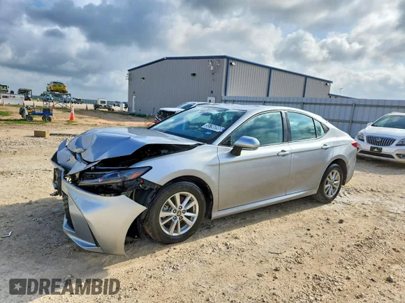 ✅ 2025 Toyota Camry LE • VIN: 4T1DAACK4SU010250 • Lot: 55796096. Listed on Copart with Not provided. Free auction sales archive from the USA and detailed vehicle history report at DreamBid. Image 1.