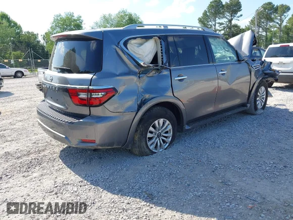 ✅ 2024 Nissan Armada SV • VIN: JN8AY2ACXR9197435 • Lot: 44873965. Wystawiony na IAAI z przebiegiem 25 752 mil. Bezpłatny archiwum sprzedaży aukcyjnych z USA i szczegółowy raport historii pojazdu na DreamBid. Zdjęcie 4.
