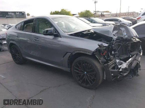 ✅ 2024 BMW X6 M60i • VIN: 5UX43EX07R9U42535 • Lot: 42654813. Wystawiony na IAAI z przebiegiem 23 838 mil. Bezpłatny archiwum sprzedaży aukcyjnych z USA i szczegółowy raport historii pojazdu na DreamBid. Zdjęcie 1.