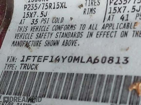 ✅ 1991 Ford F-150 • VIN: 1FTEF14Y0MLA60813 • Лот: 44118872. Опубліковано раніше на IAAI з пробігом 32 610 миль. Безкоштовний доступ до архіву аукціонних продажів зі США та докладний звіт про історію автомобіля на DreamBid. Зображення 9.