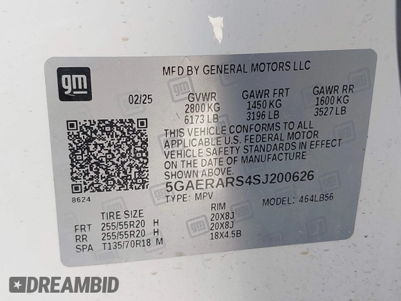 ✅ 2025 Buick Enclave Preferred • VIN: 5GAERARS4SJ200626 • Lot: 45154082. Wystawiony na IAAI z przebiegiem 30 182 mil. Bezpłatny archiwum sprzedaży aukcyjnych z USA i szczegółowy raport historii pojazdu na DreamBid. Zdjęcie 9.