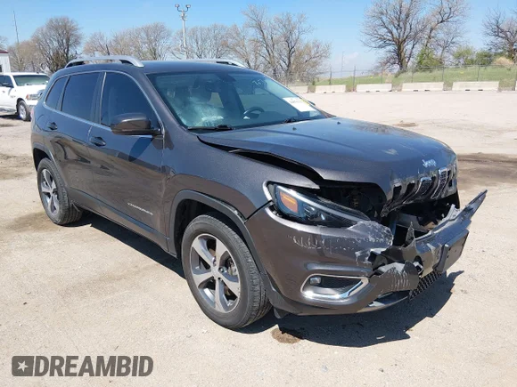 ✅ 2019 Jeep Cherokee Limited • VIN: 1C4PJMDX0KD451841 • Lot: 44856113. Listed on IAAI with 82,592 mi. Free auction sales archive from the USA and detailed vehicle history report at DreamBid. Image 1.