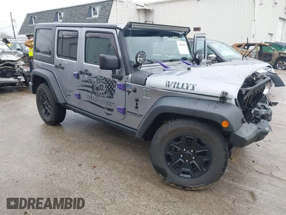 ✅ 2016 Jeep Wrangler Unlimited Sport • VIN: 1C4BJWDG2GL333633 • Lot: 43952838. Listed on IAAI with 134,800 mi. Free auction sales archive from the USA and detailed vehicle history report at DreamBid. Image 1.