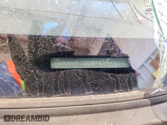 ✅ 2004 Toyota Corolla S • VIN: 1NXBR32E04Z264077 • Lot: 98865875. Wystawiony na Copart z przebiegiem Nie podano. Bezpłatny archiwum sprzedaży aukcyjnych z USA i szczegółowy raport historii pojazdu na DreamBid. Zdjęcie 12.