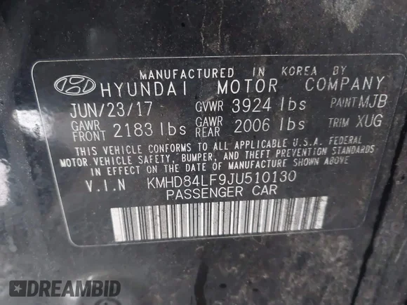 ✅ 2018 Hyundai Elantra Value Edition • VIN: KMHD84LF9JU510130 • Lot: 44905980. Wystawiony na IAAI z przebiegiem 88 772 mil. Bezpłatny archiwum sprzedaży aukcyjnych z USA i szczegółowy raport historii pojazdu na DreamBid. Zdjęcie 9.