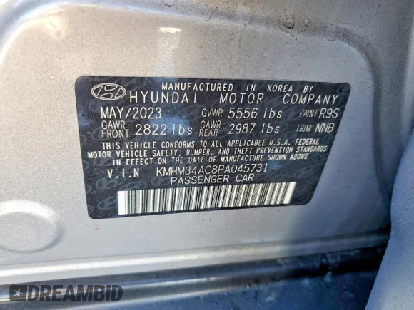 ✅ 2023 Hyundai Ioniq 6 SEL • VIN: KMHM34AC8PA045731 • Lot: 99511105. Wystawiony na Copart z przebiegiem 22 649 mil. Bezpłatny archiwum sprzedaży aukcyjnych z USA i szczegółowy raport historii pojazdu na DreamBid. Zdjęcie 12.