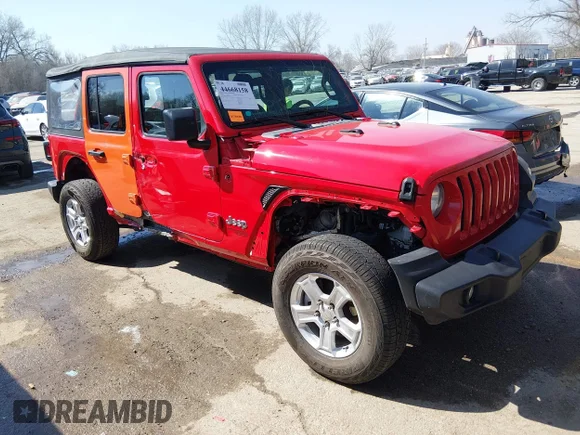 ✅ 2018 Jeep Wrangler Unlimited Sport S • VIN: 1C4HJXDG8JW280846 • Lot: 44668158. Wystawiony na IAAI z przebiegiem 85 881 mil. Bezpłatny archiwum sprzedaży aukcyjnych z USA i szczegółowy raport historii pojazdu na DreamBid. Zdjęcie 1.