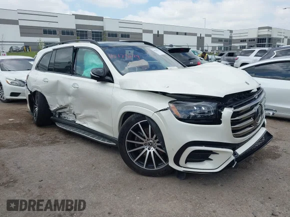 ✅ 2024 Mercedes-Benz GLS 580 • VIN: 4JGFF8FE0RB125880 • Lot: 45179279. Listed on IAAI with 29,885 mi. Free auction sales archive from the USA and detailed vehicle history report at DreamBid. Image 1.