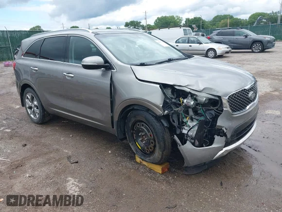 ✅ 2017 Kia Sorento SXL • VIN: 5XYPK4A59HG253995 • Lot: 42367134. Listed on IAAI with 118,084 mi. Free auction sales archive from the USA and detailed vehicle history report at DreamBid. Image 1.