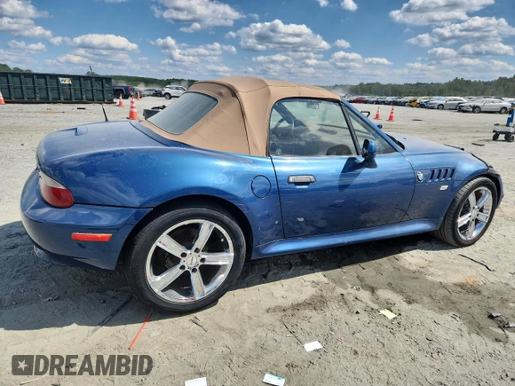 ✅ 2000 BMW Z3 2.5 • VIN: 4USCH9341YLF86689 • Лот: 70509545. Опубліковано раніше на Copart з пробігом 161 103 миль. Безкоштовний доступ до архіву аукціонних продажів зі США та докладний звіт про історію автомобіля на DreamBid. Зображення 3.