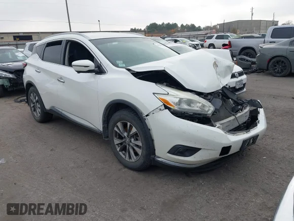 ✅ 2017 Nissan Murano SL • VIN: 5N1AZ2MG6HN196369 • Lot: 44012570. Wystawiony na IAAI z przebiegiem 107 466 mil. Bezpłatny archiwum sprzedaży aukcyjnych z USA i szczegółowy raport historii pojazdu na DreamBid. Zdjęcie 1.