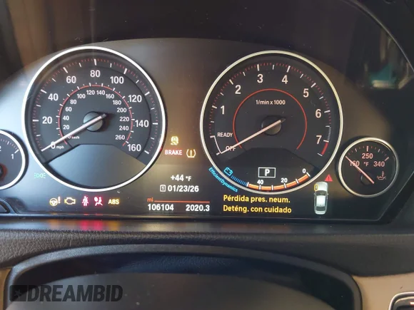 ✅ 2016 BMW 3 Series 328i xDrive • VIN: WBA8E3G50GNU03364 • Lot: 44232620. Listed on IAAI with 106,104 mi. Free auction sales archive from the USA and detailed vehicle history report at DreamBid. Image 7.
