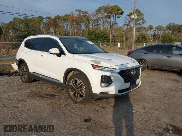 ✅ 2019 Hyundai Santa Fe Ultimate • VIN: 5NMS5CAA2KH076566 • Lot: 43777595. Listed on IAAI with 177,521 mi. Free auction sales archive from the USA and detailed vehicle history report at DreamBid. Image 1.