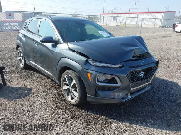 ✅ 2019 Hyundai Kona Limited • VIN: KM8K33A54KU374422 • Lot: 43762432. Listed on IAAI with 97,634 mi. Free auction sales archive from the USA and detailed vehicle history report at DreamBid. Image 1.