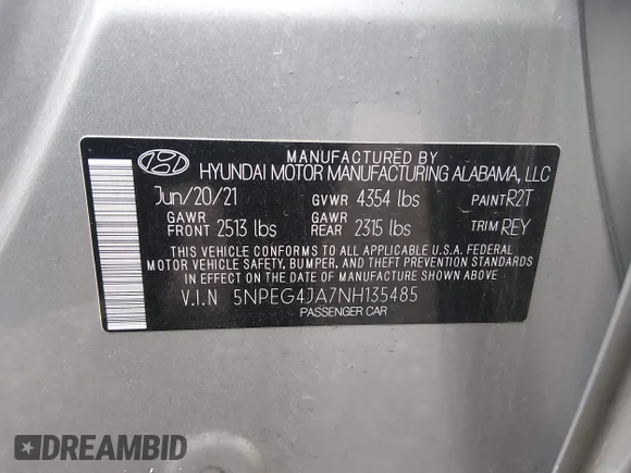 ✅ 2022 Hyundai Sonata SE • VIN: 5NPEG4JA7NH135485 • Лот: 44425335. Опубликован ранее на IAAI с пробегом 77 688 миль. Бесплатный доступ к архиву аукционных продаж из США и подробный отчёт об истории автомобиля на DreamBid. Изображение 9.