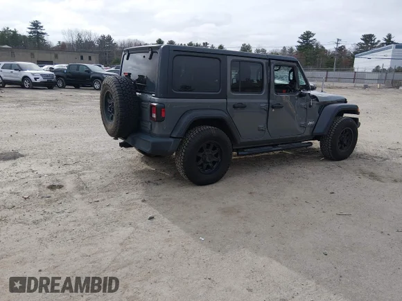 ✅ 2019 Jeep Wrangler Unlimited Sport S • VIN: 1C4HJXDN3KW637981 • Lot: 44907694. Listed on IAAI with 117,640 mi. Free auction sales archive from the USA and detailed vehicle history report at DreamBid. Image 4.