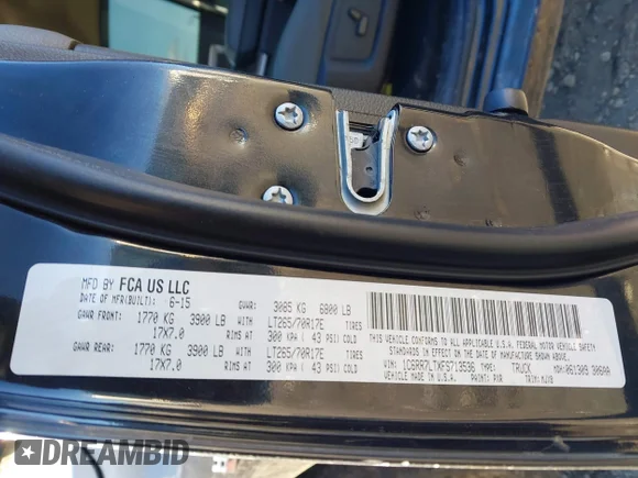 ✅ 2015 Ram 1500 Big Horn • VIN: 1C6RR7LTXFS713536 • Лот: 43905087. Опубліковано раніше на IAAI з пробігом 114 585 миль. Безкоштовний доступ до архіву аукціонних продажів зі США та докладний звіт про історію автомобіля на DreamBid. Зображення 9.